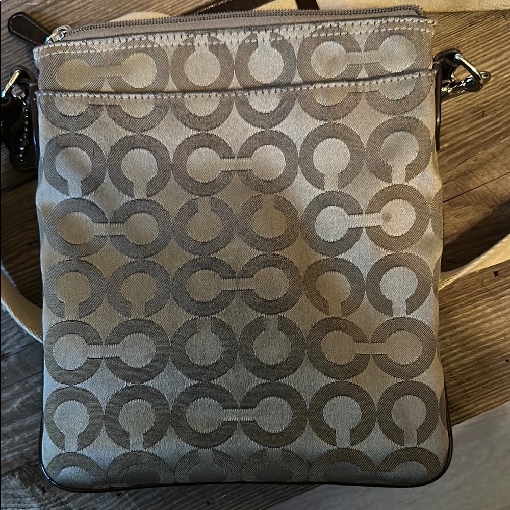 Coach Tan Crossbody Bag with Signature Monogram - Picture 8 of 8